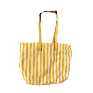 Yellow Striped Beach Bag